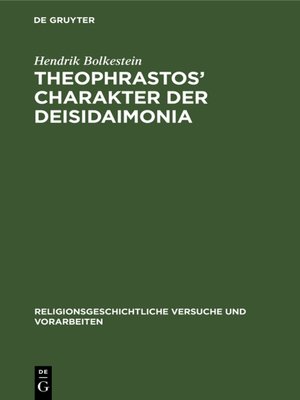 cover image of Theophrastos' Charakter der Deisidaimonia